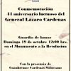 Conmemoración del 44 aniversario luctuoso del General Lázaro Cárdenas