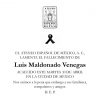 Lamentamos el fallecimiento de Luis Maldonado Venegas
