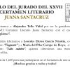 FALLO DEL JURADO DEL XXVII CERTAMEN LITERARIO  JUANA SANTACRUZ