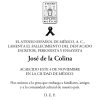 Lamentamos el fallecimiento de José de la Colina