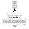Lamentamos el fallecimiento de Elena Aub Barjau