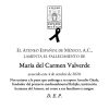 Lamentamos el fallecimiento de María del Carmen Valverde