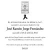 Lamentamos el fallecimiento de José Ramón Jorge Fernández