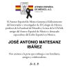Lamentamos el fallecimiento de José Antonio Matesanz Ibáñez