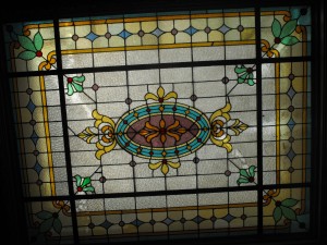 Detalle del vitral del corredor