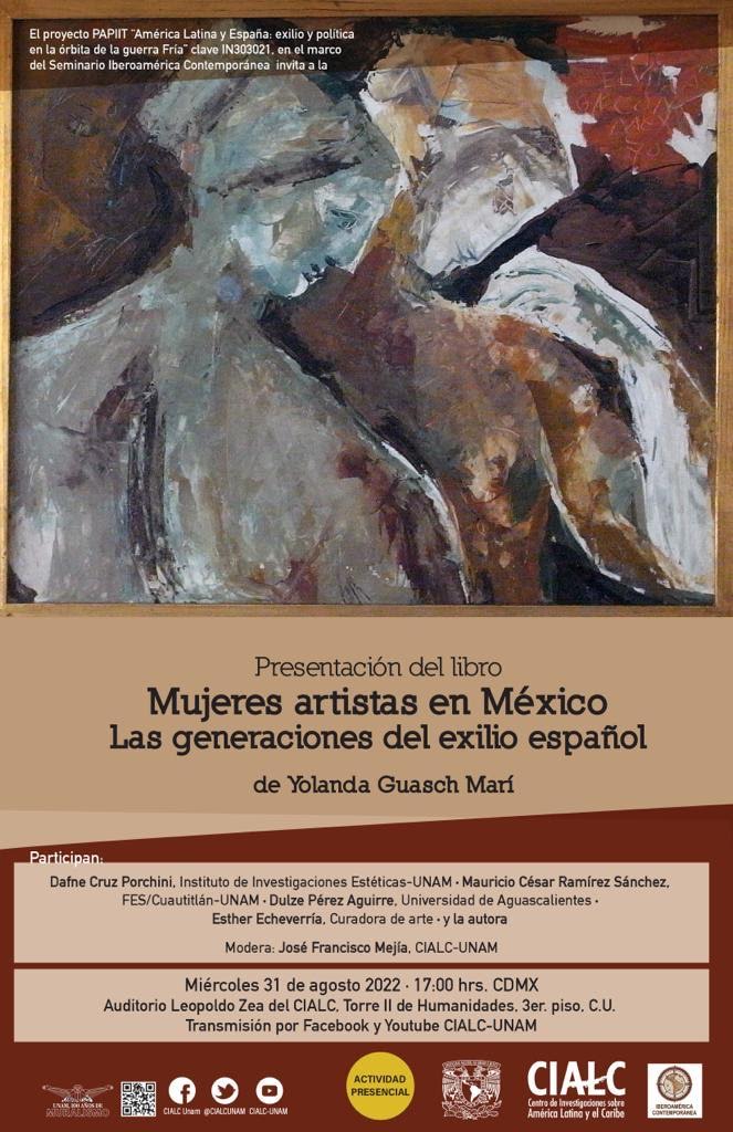 Presentación: "Mujeres artistas en México. Las generaciones del exilio español" de Yolanda Guasch Marí.