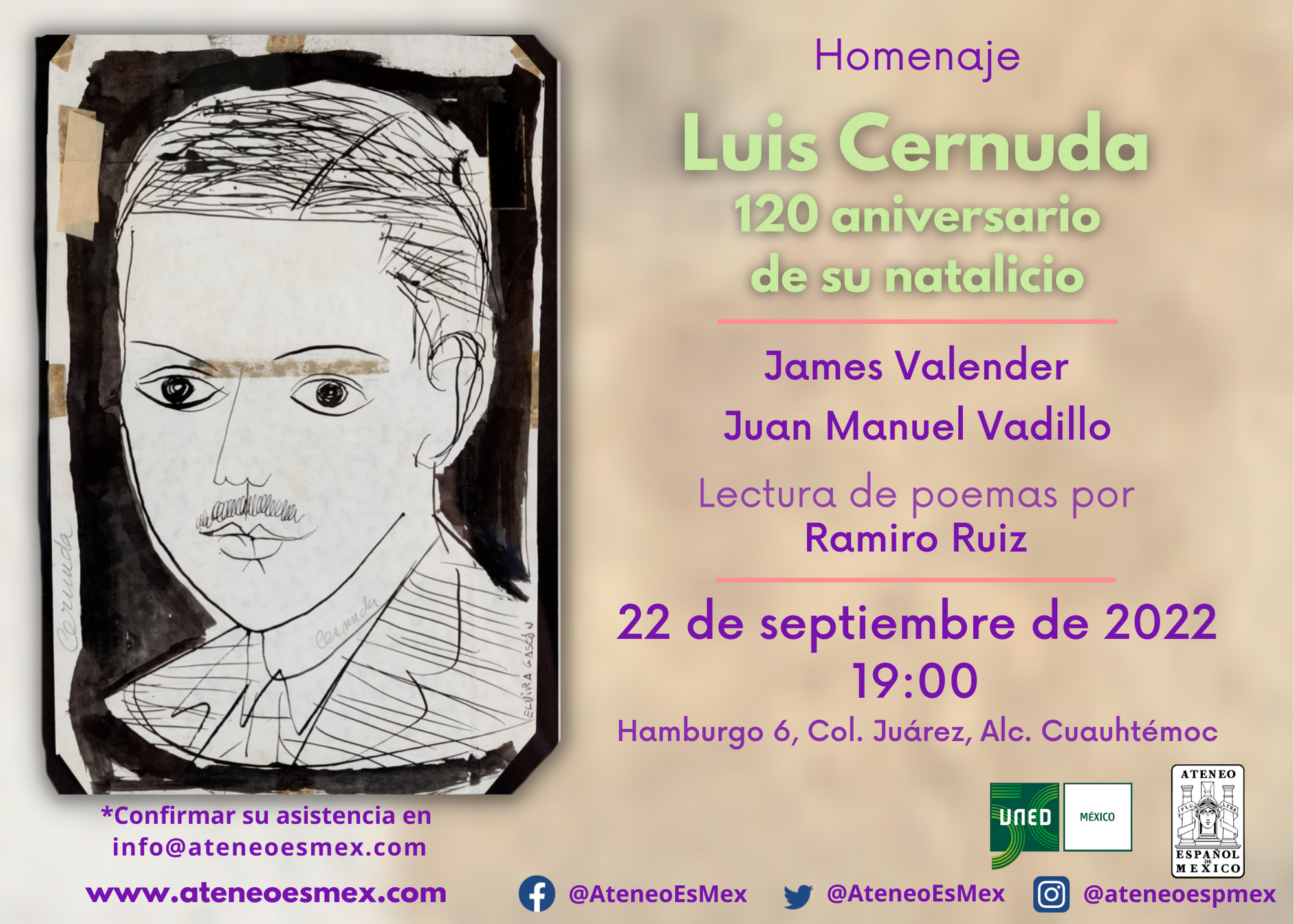 Homenaje a Luis Cernuda. 120 aniversario de su natalicio
