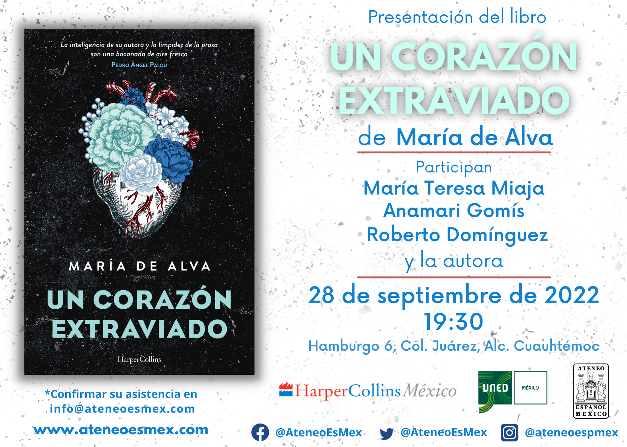 Presentación de libro: "Un corazón extraviado" de María de Alva