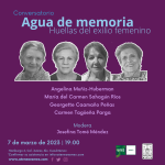 Conversatorio "Agua de memoria. Huellas del exilio femenino"