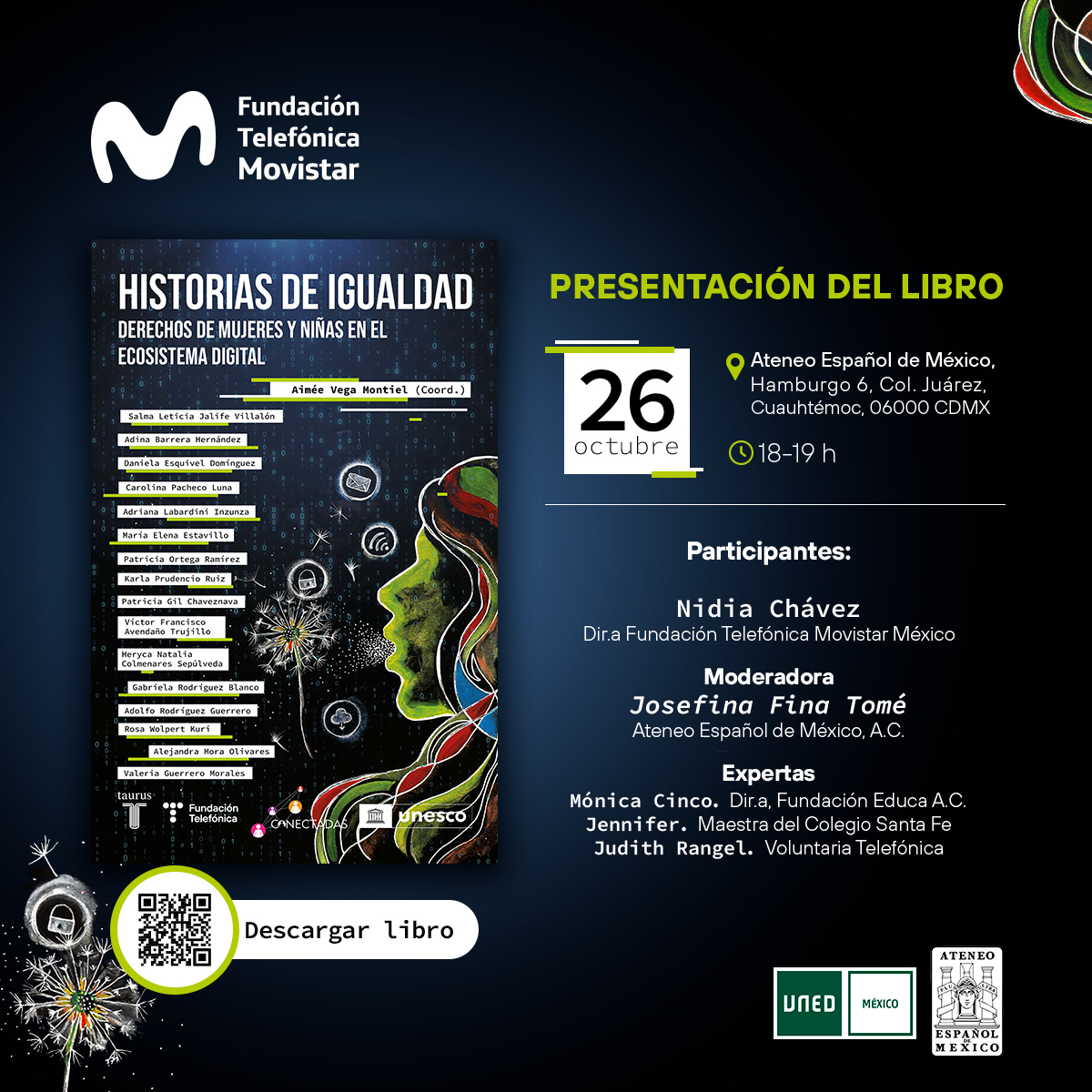 Presentación del libro : Historias de Igualdad: Derechos de Mujeres y Niñas en el Ecosistema Digital.