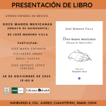 Presentación de libro: Doce manos mexicanas. Ensayo de quirosofía.