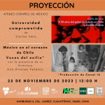 Proyecciones: Universidad comprometida y México en el corazón de Chile Voces del exilio