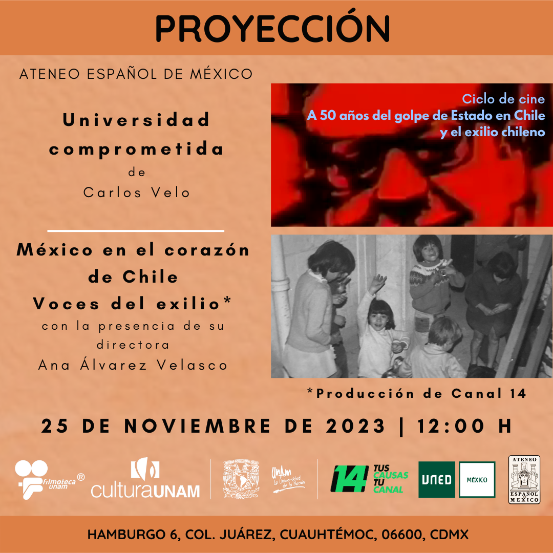 Proyecciones: Universidad comprometida y México en el corazón de Chile Voces del exilio